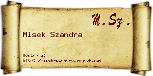 Misek Szandra névjegykártya